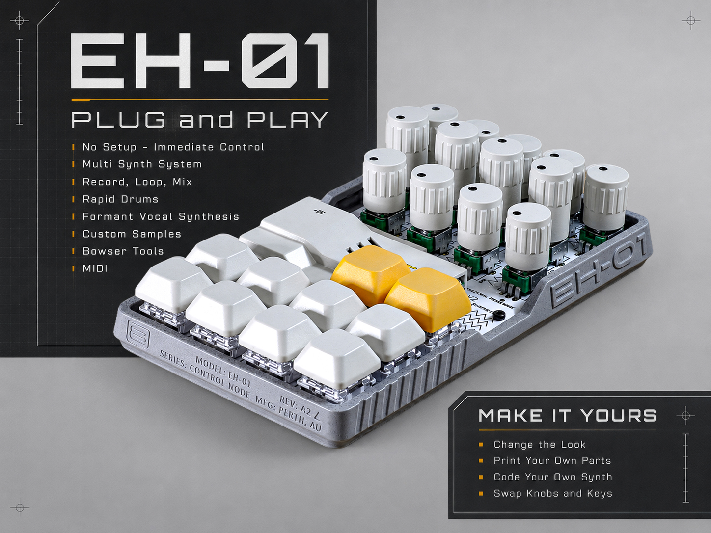 EH-01 plug and play product render